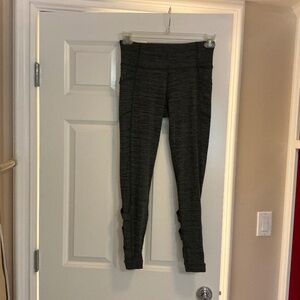 Athleta brand leggings, size medium, color grey and white